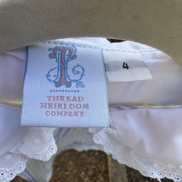 Thread Heirloom Collection Toddler Dress Size 4 Rainbow Striped Lace Kidcore‎ - Picture 3 of 5